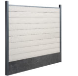 Panneau de clôture composite gris clair