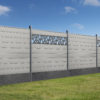 Panneaux de clôture en composite avec lame alu décorative grise