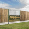 Panneaux clôture grille rigide avec kit occultant bois