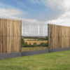 Panneaux clôture grille rigide avec kit occultant bois