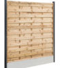 Panneau de clôture en bois avec plaque béton