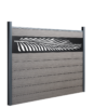 Panneau clôture composite e lame alu décorative noire