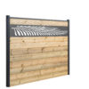 Panneau clôture boise lame alu décorative grise