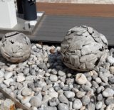2 sphères décoratives pour jardin