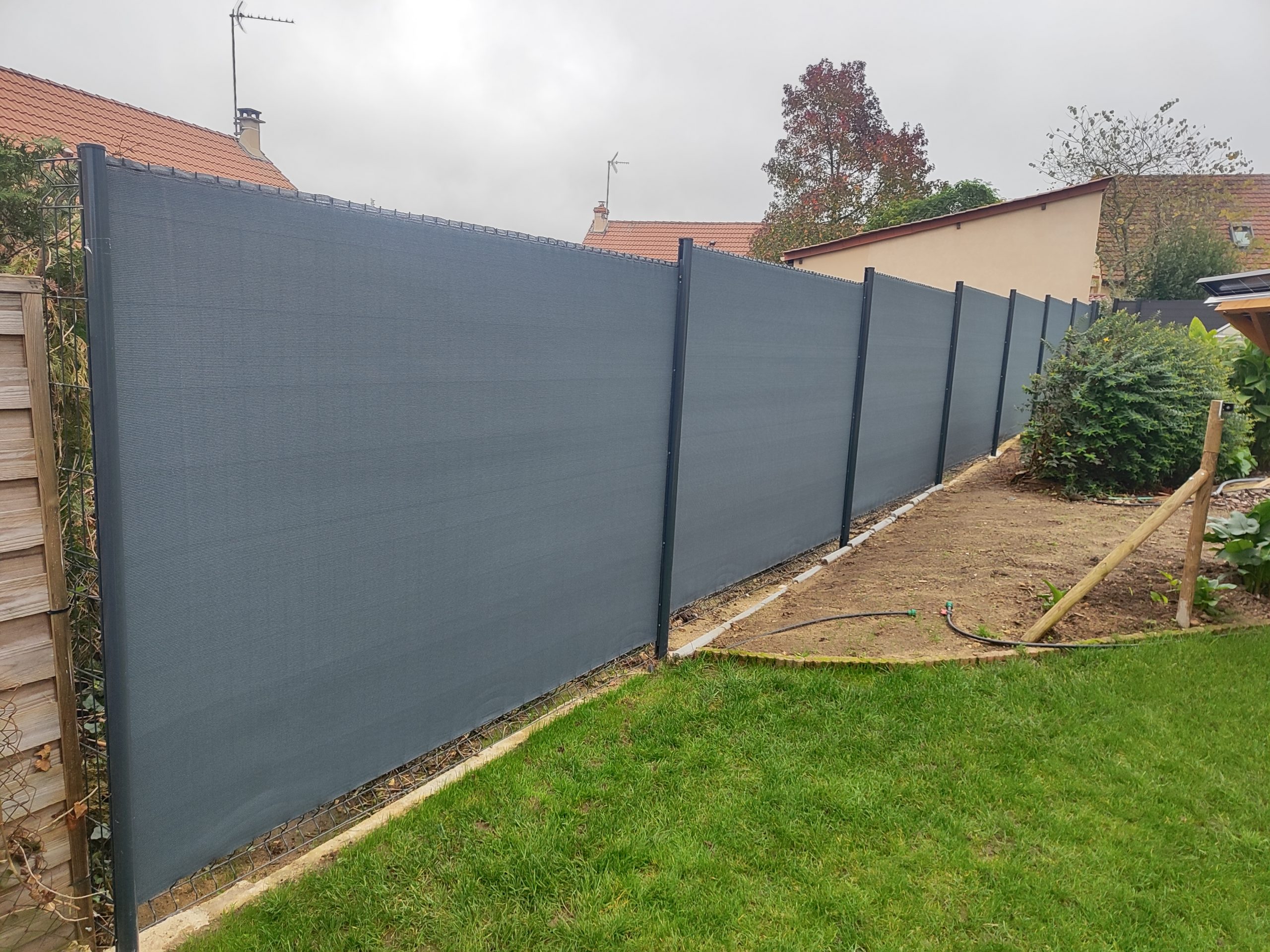 Brise-vue gris anthracite - réalisation client