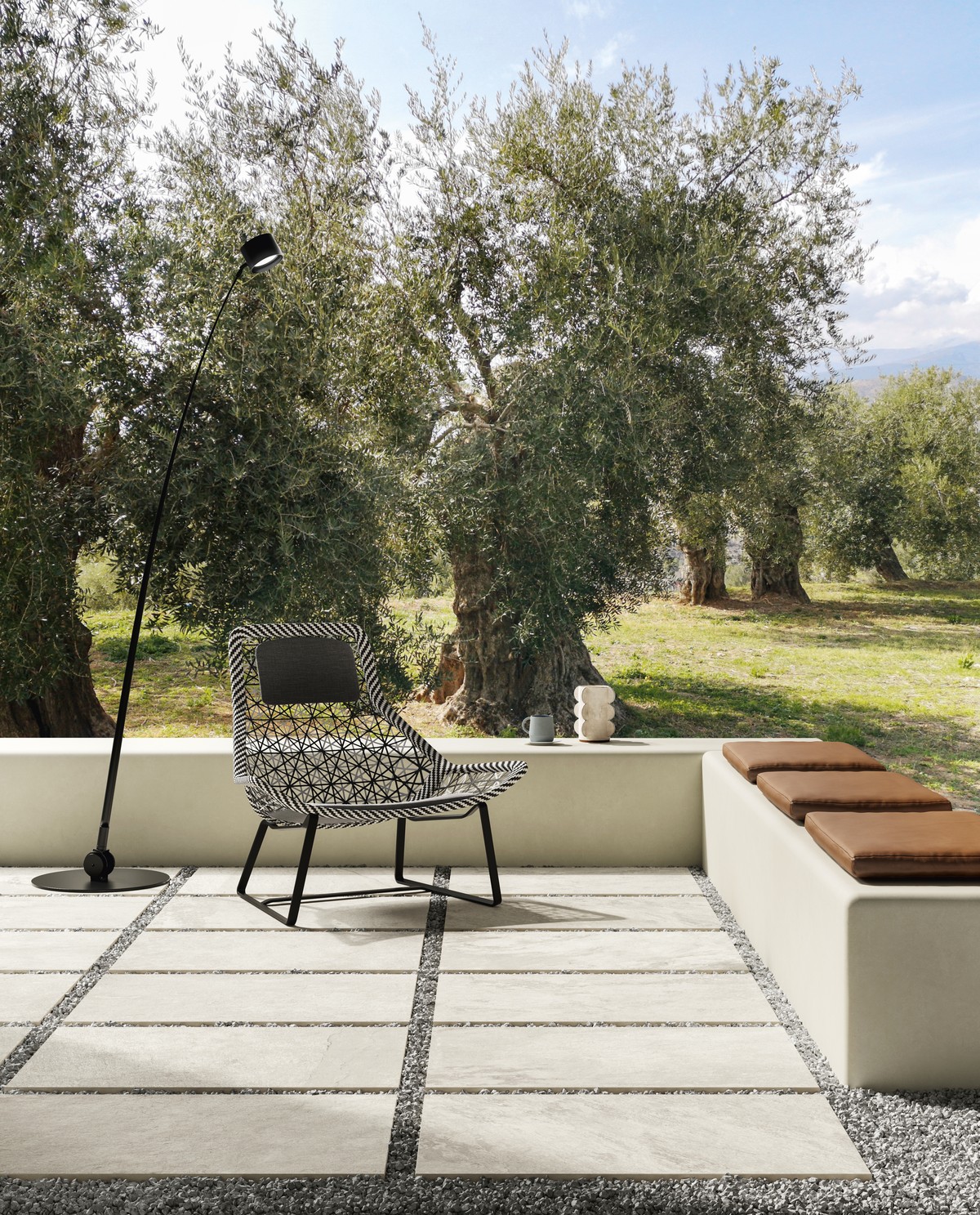 Dalle grès cérame Lavaredo 60x60cm pour terrasse