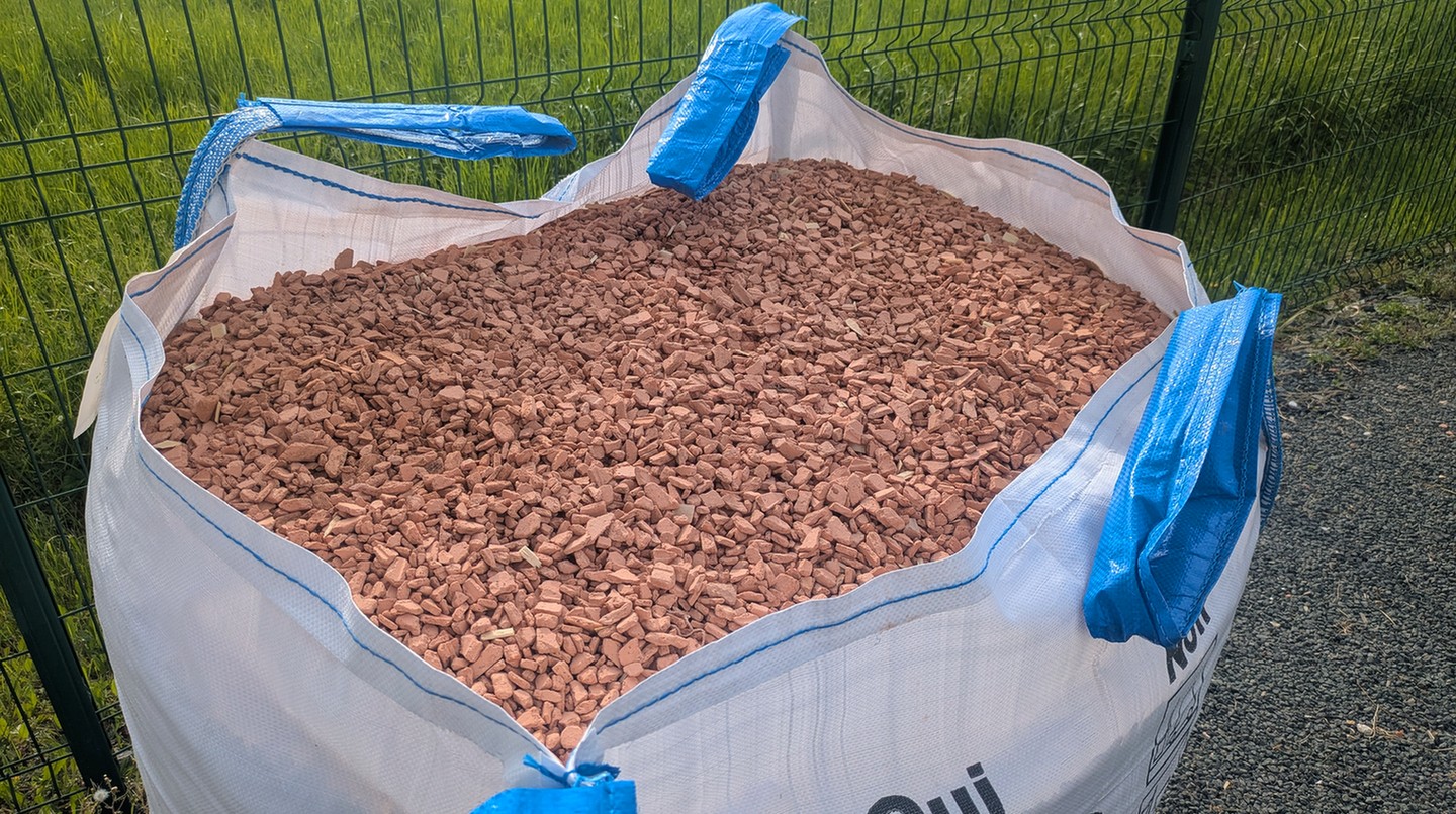 Brique pilée en big-bag